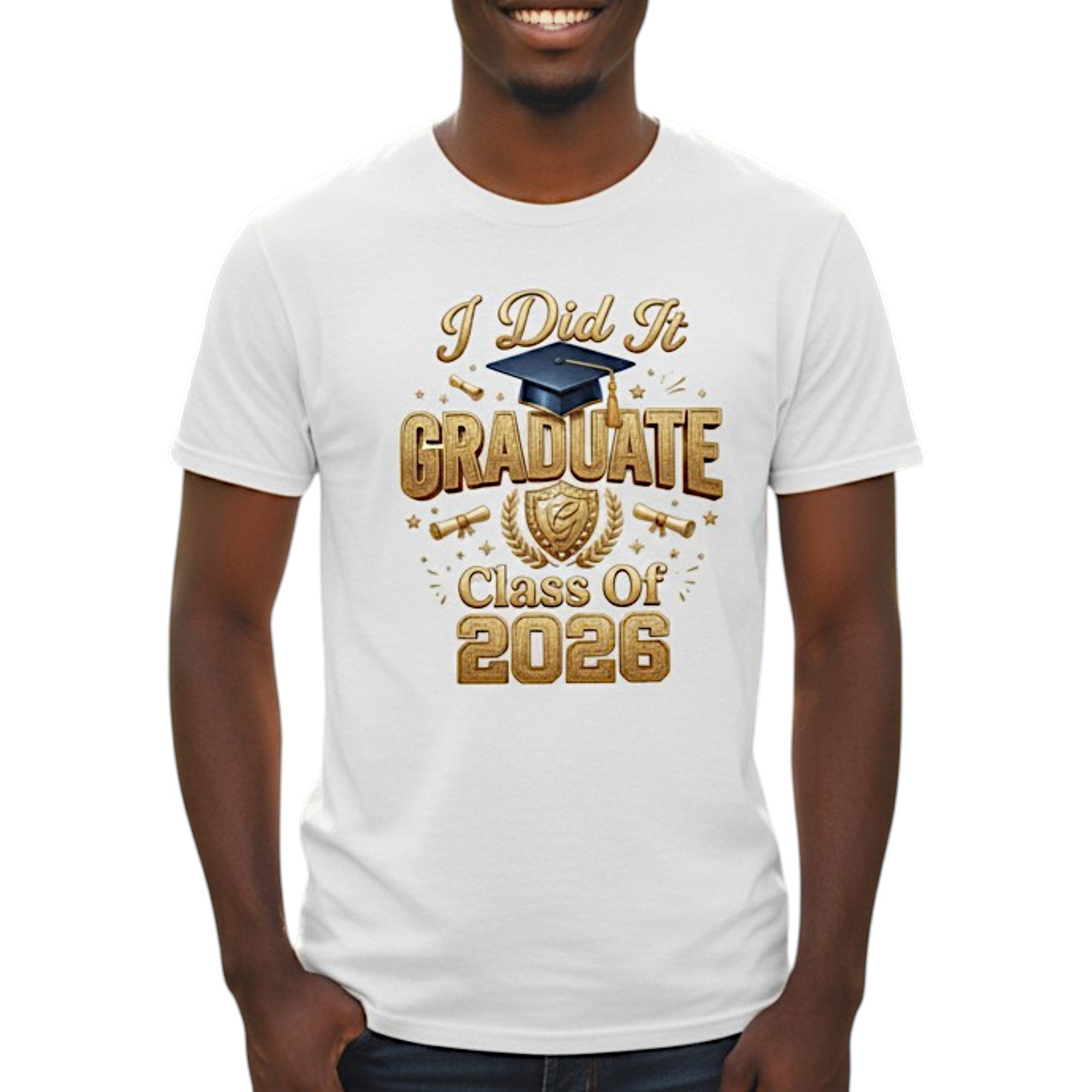 Class Of 2026 Graduate Graphic T-Shirt Cotton Unisex Commemorative Wear