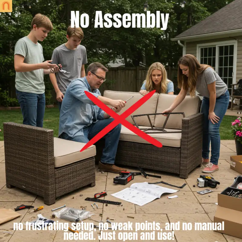Outdoor Coffee Table Square Wicker Brown Tempered Glass Top 28x28in