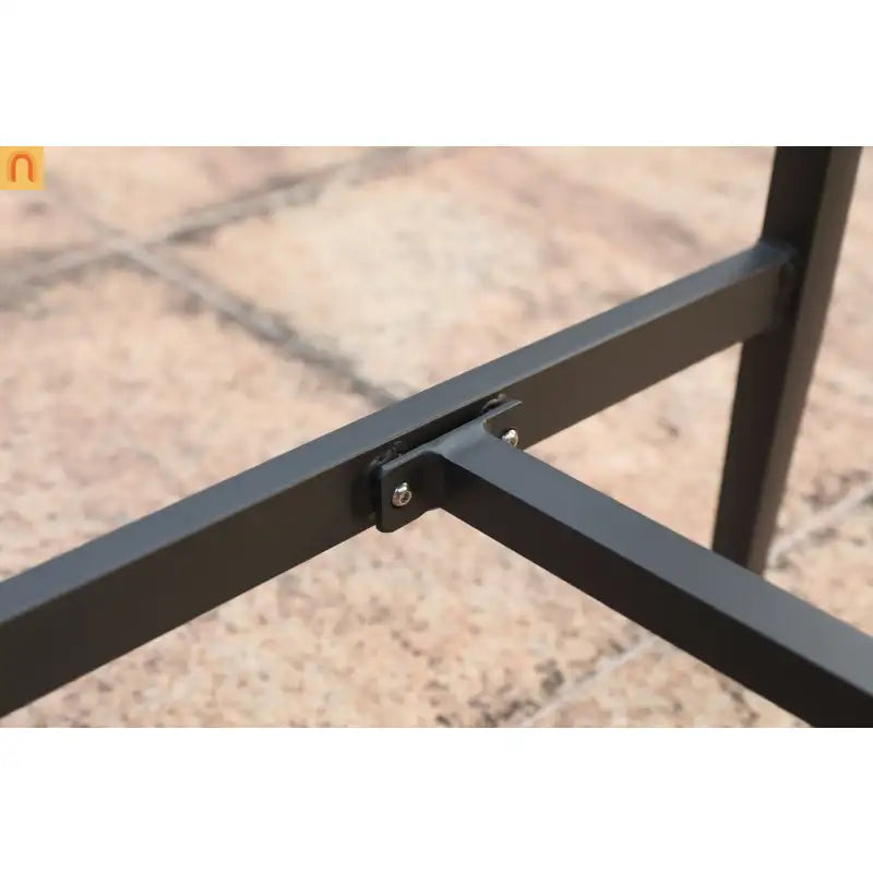 Outdoor Bar Stool Aluminum Rope Gray Set of 2 Counter Height