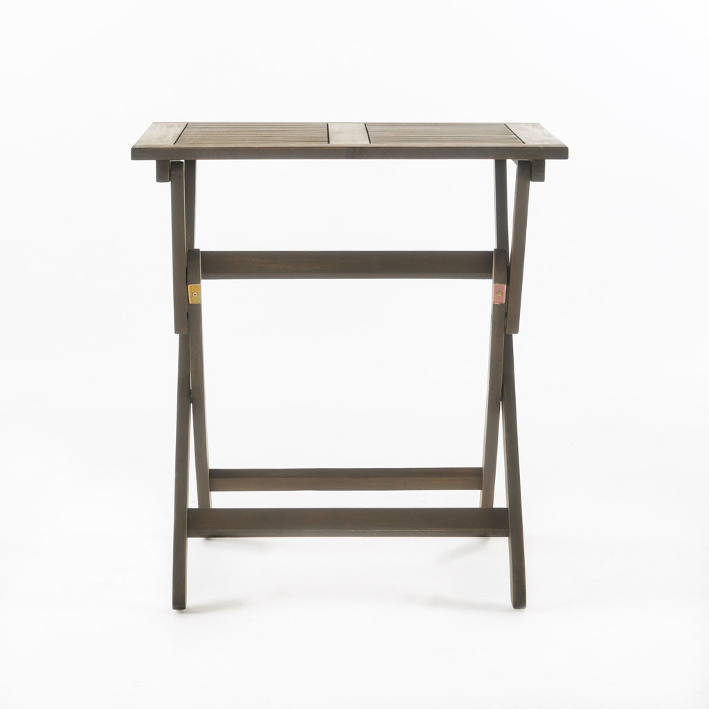 Outdoor Bistro Table Folding Acacia Wood Gray 25.5