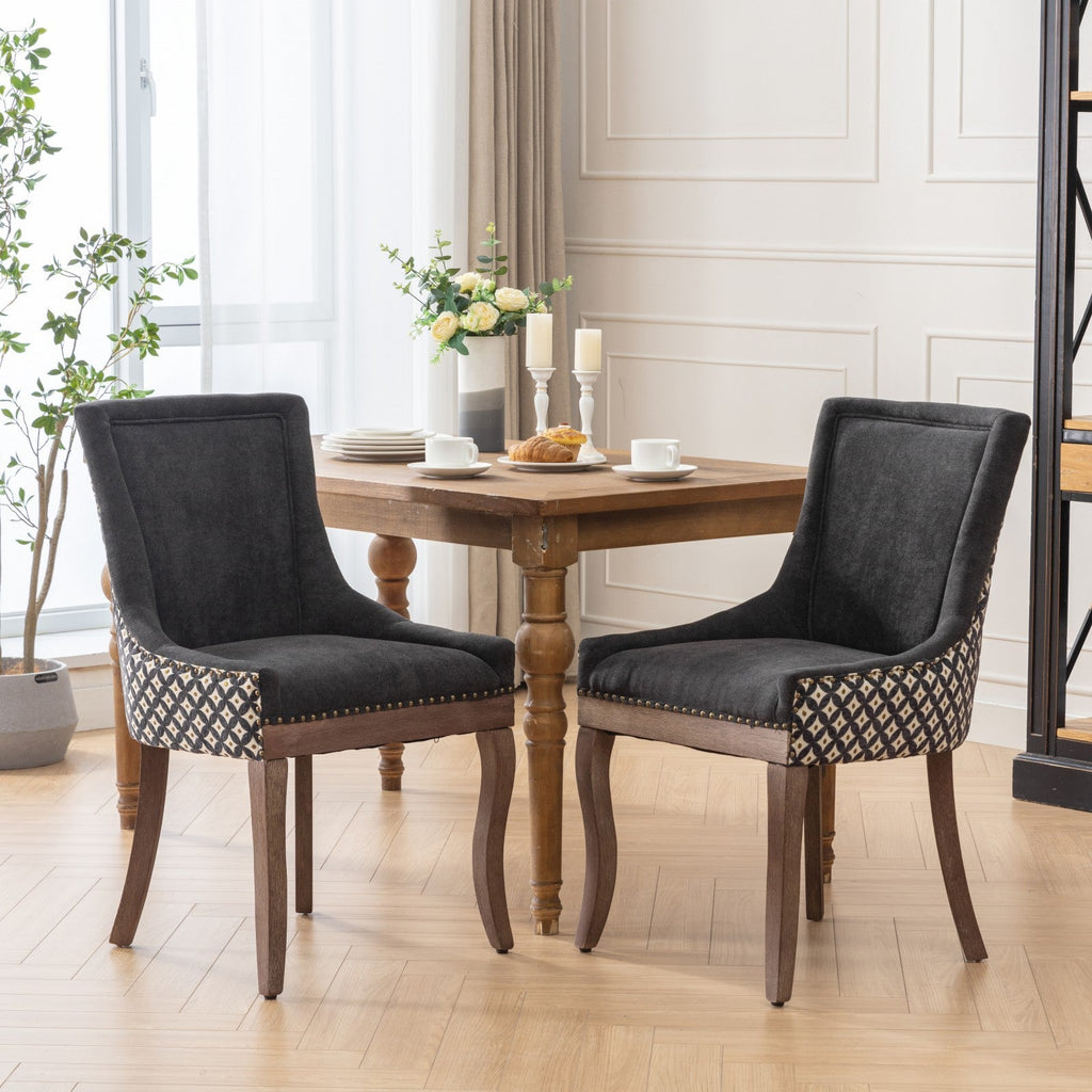 Ultra Side Dining Chair, Thickened fabric chairs with neutrally toned solid