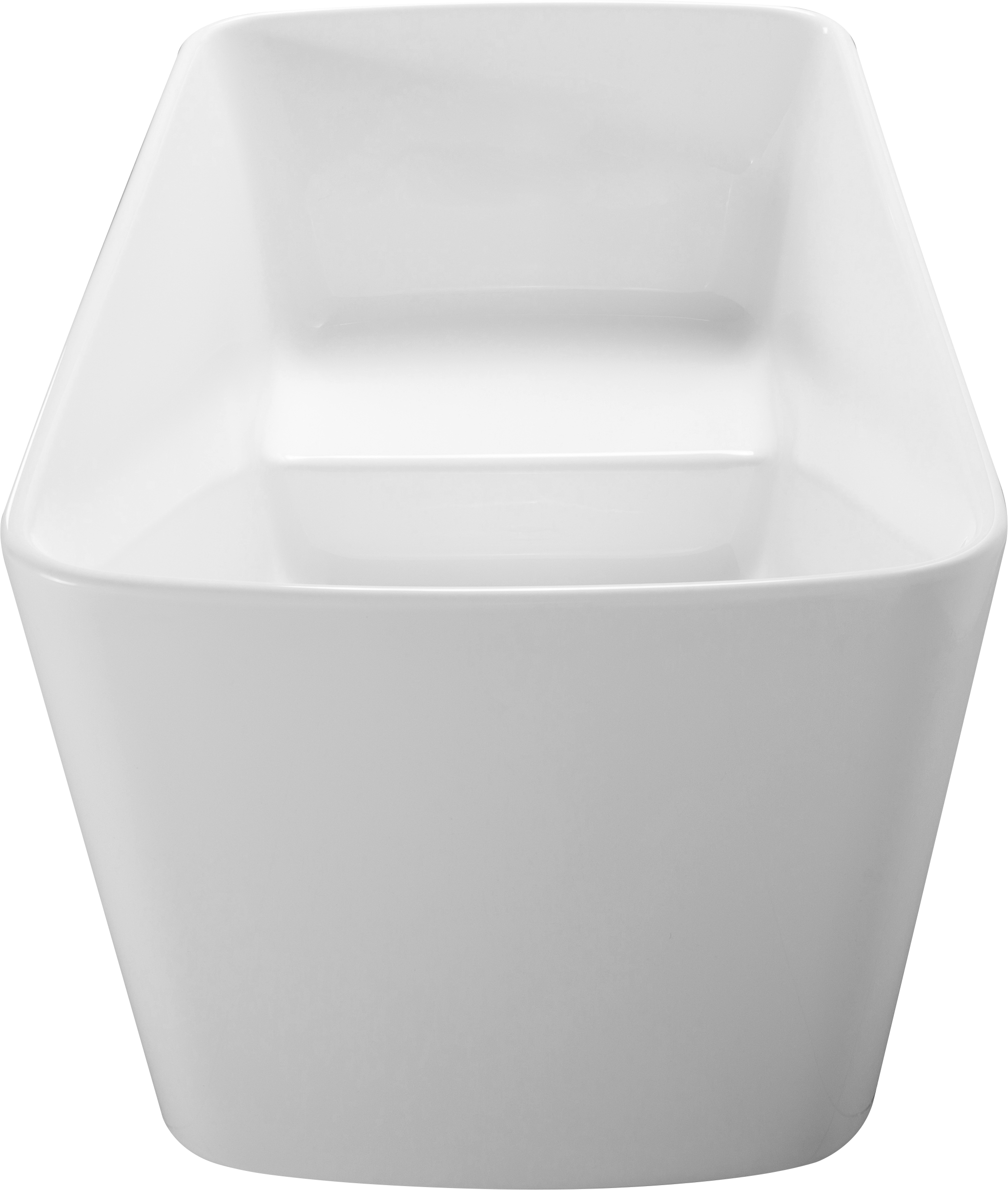 49in Acrylic Freestanding Soaking Bathtub, Square Japanese Sit-In, Chrome Drain