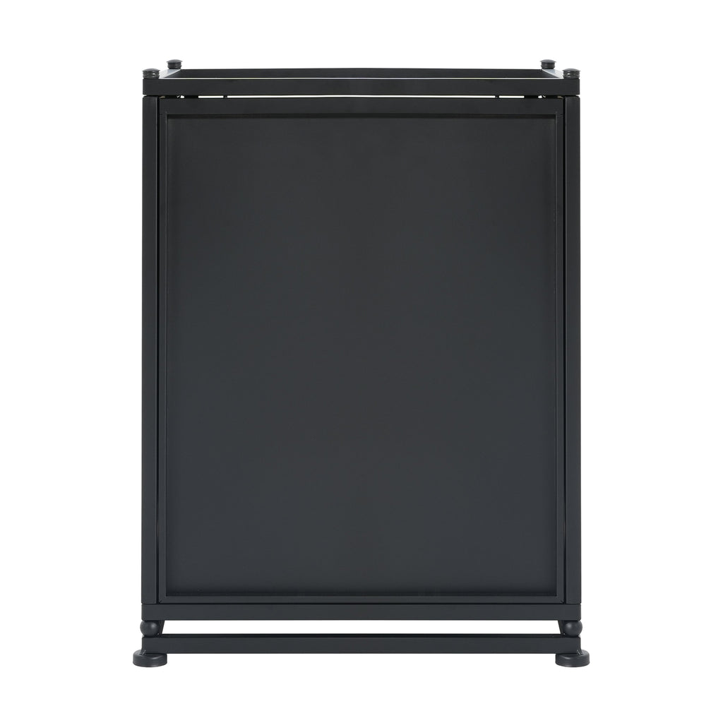 Outdoor Metal Tank Holder Side Table, Matte Black