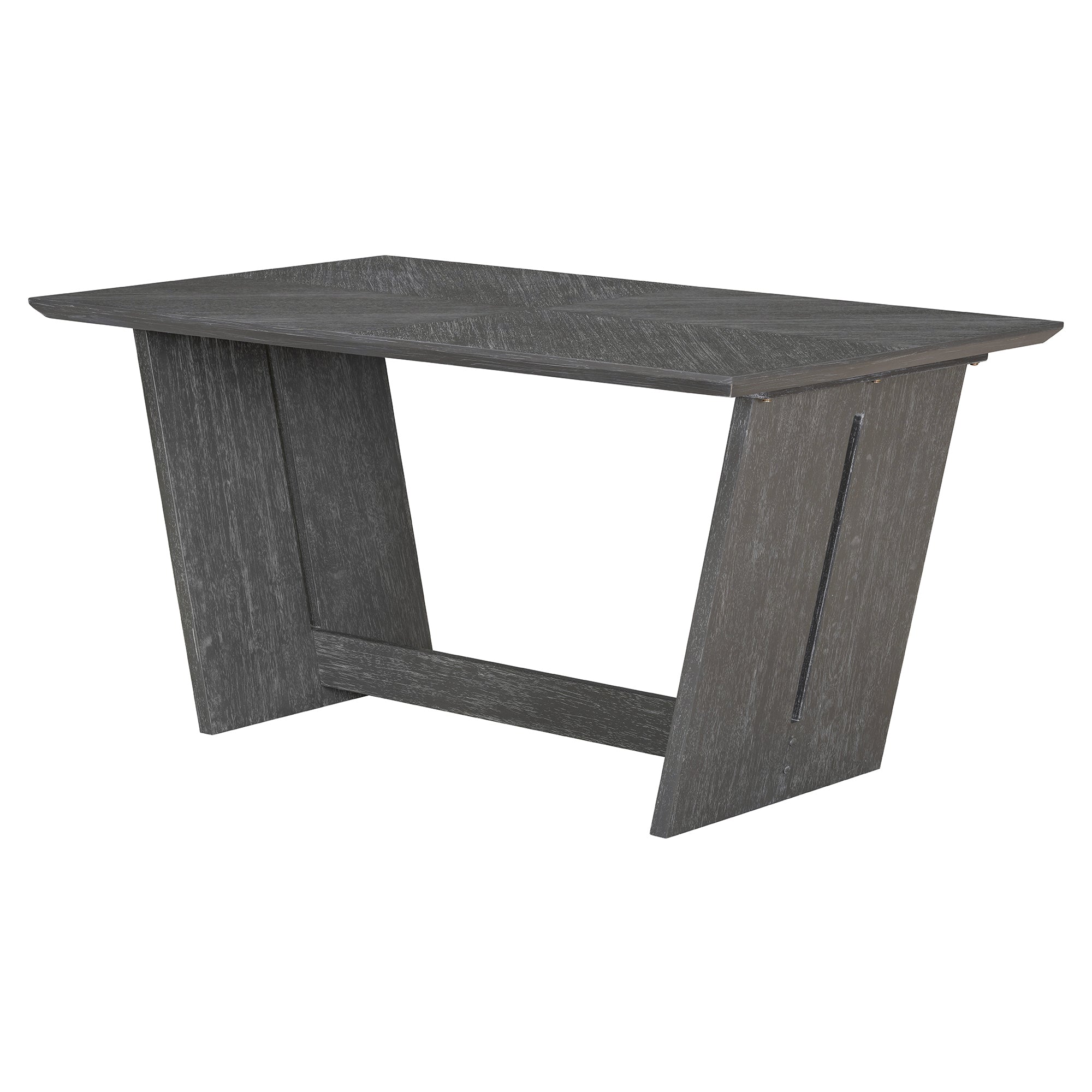 6-Piece Retro Dining Table Set for 6, 60' Wood Kitchen Table and Chairs Set of