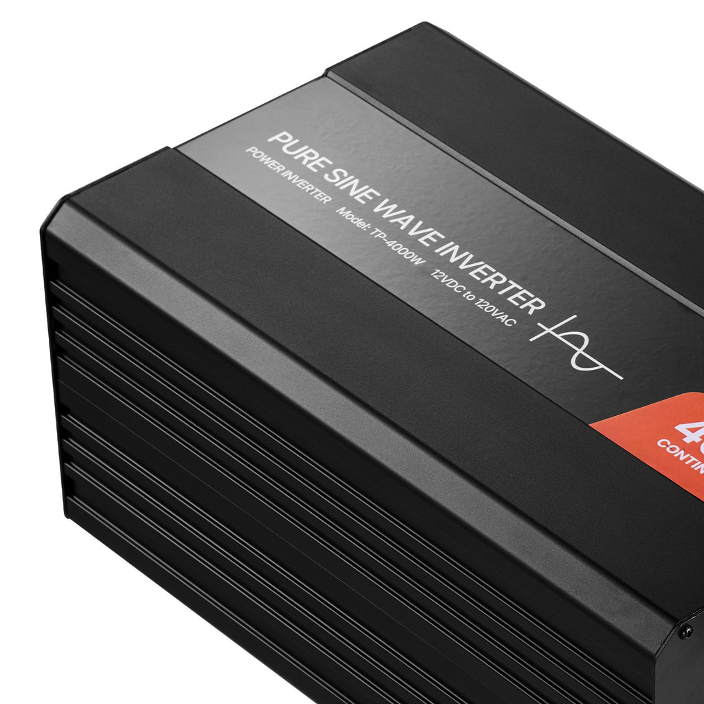 4000W Pure Sine Wave Power Inverter, 12V to 120V, LCD, USB, for RV Truck