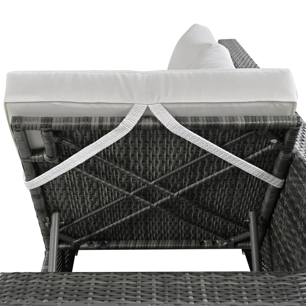 Outdoor 6-Piece All Weather PE Rattan Sofa Set, Garden Patio Wicker Sectional