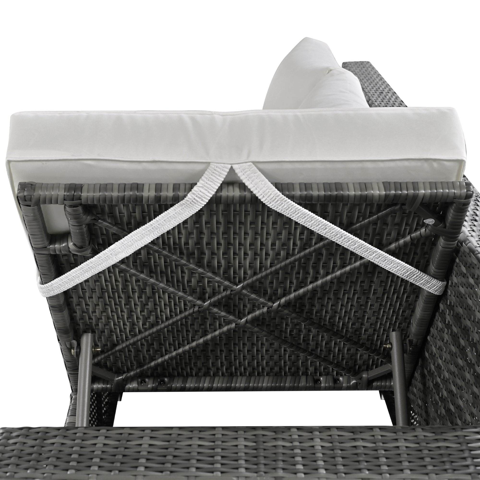 Outdoor 6-Piece All Weather PE Rattan Sofa Set, Garden Patio Wicker Sectional