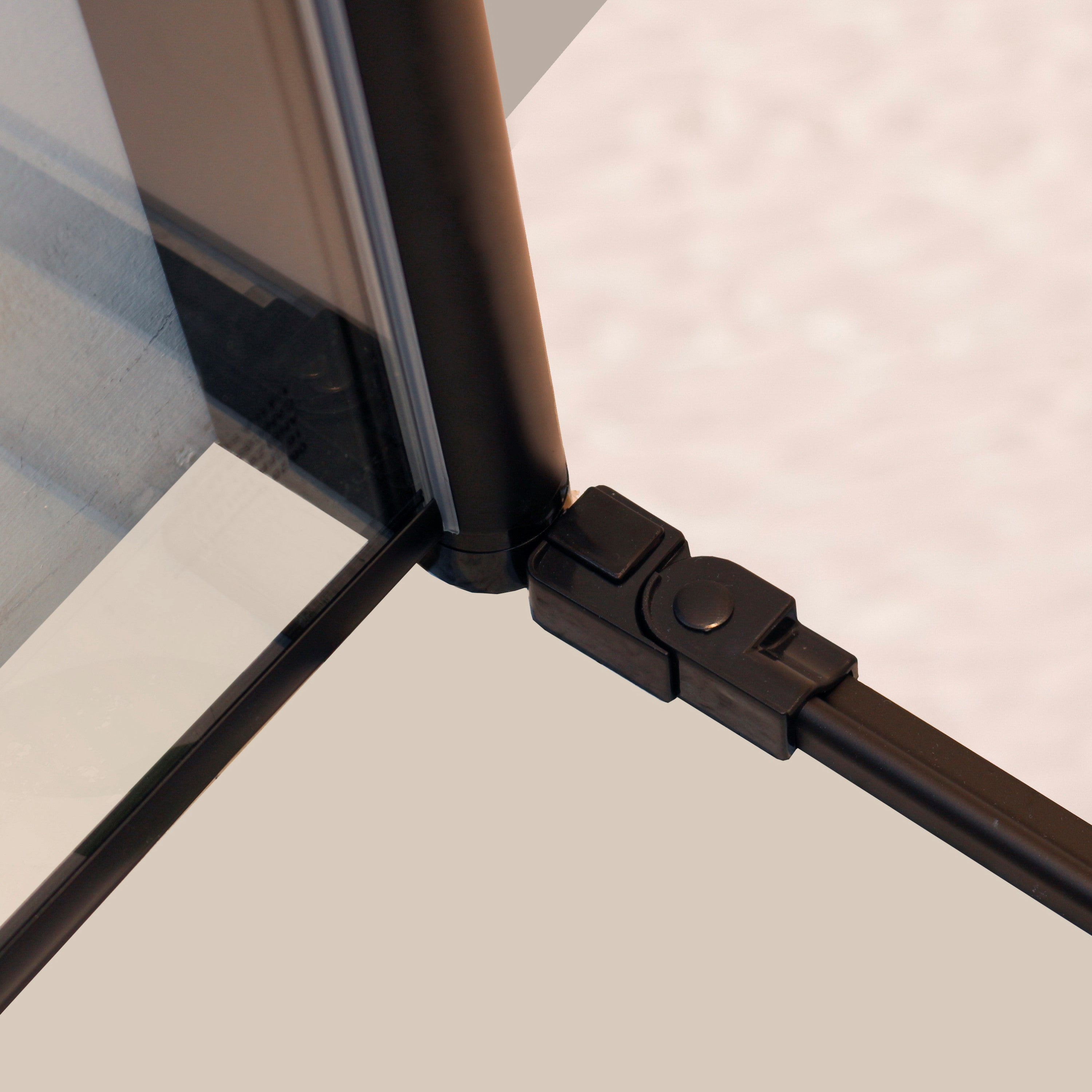 30-31.5in W x 75in H Pivot Single Swing Shower Door, Matte Black, 6mm Glass