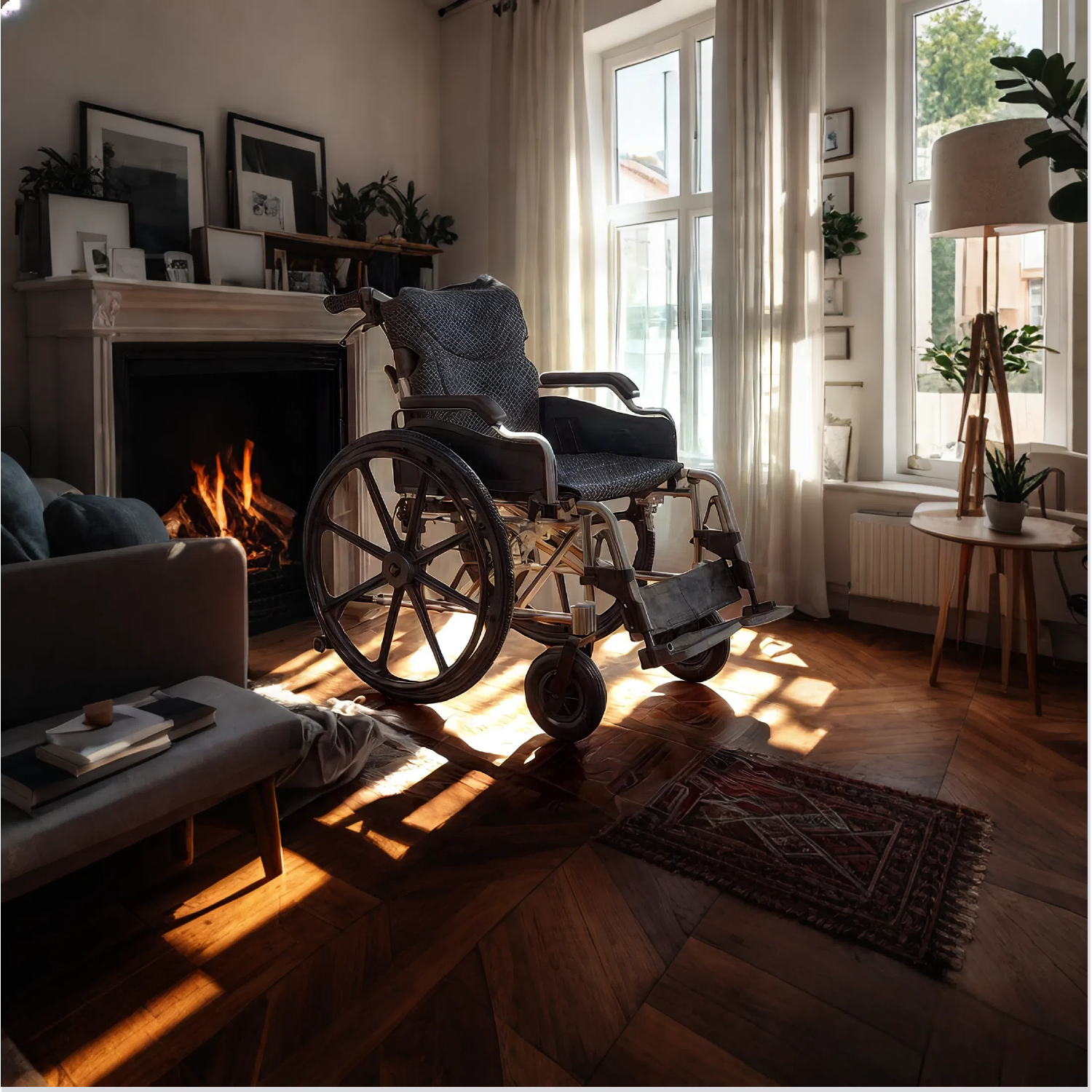 Wheelchair Manual Transport Folding Aluminum 20 In Seat 24 In Wheels Memory Foam