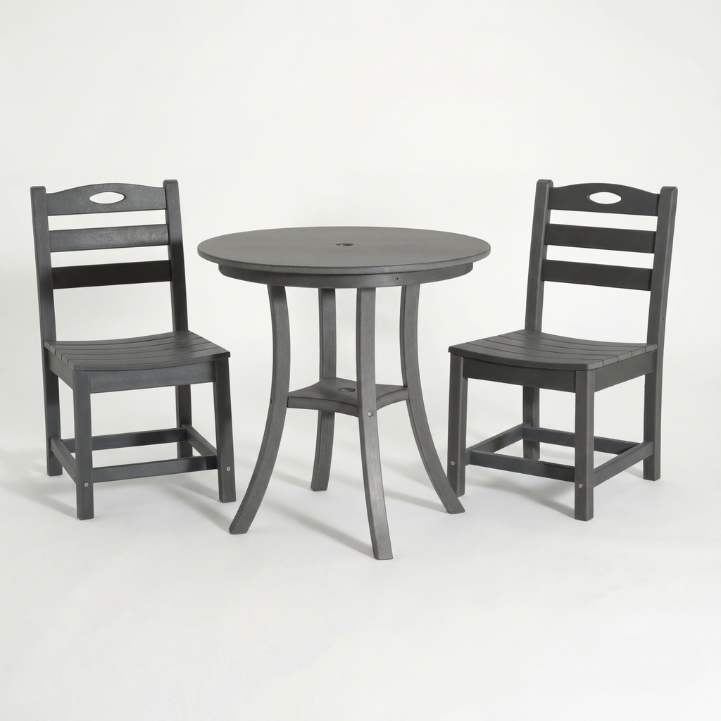 Outdoor Bistro Dining Set Round Table 2 Seat