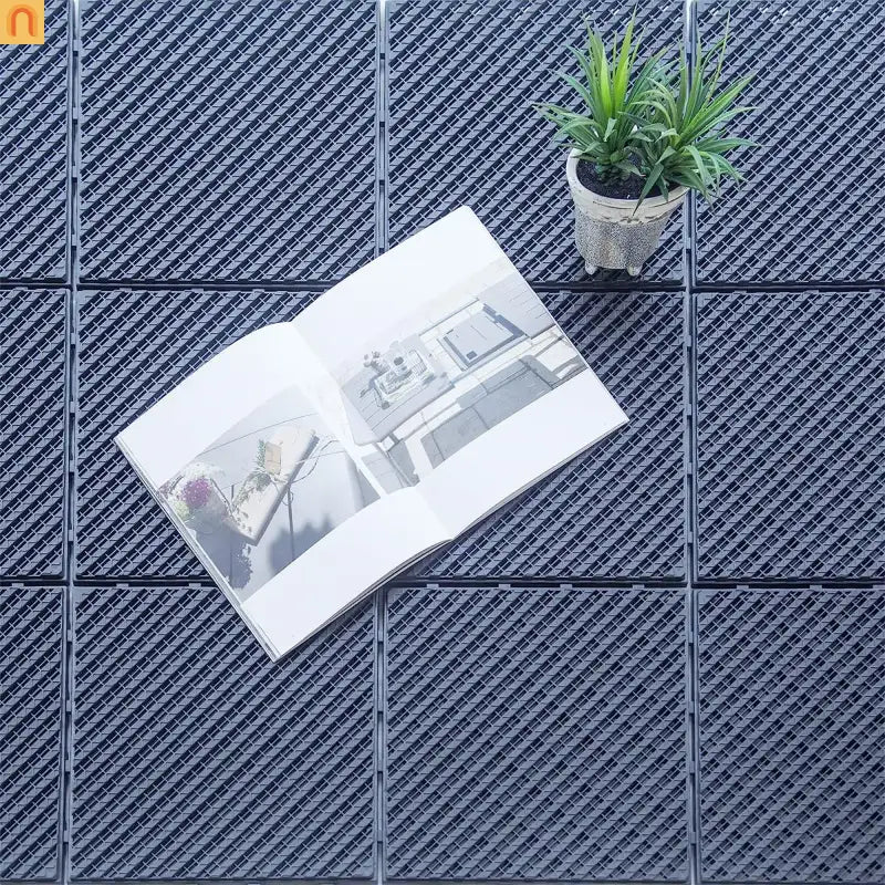 Composite Deck Tiles Interlocking Dark Gray 12x12" 36pc