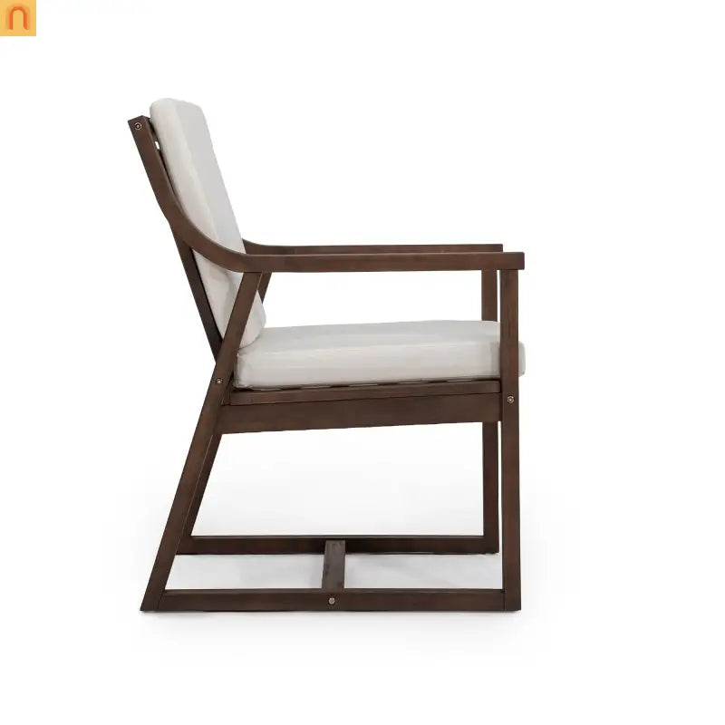 Outdoor Dining Chair Acacia Wood Mocha Set of 2