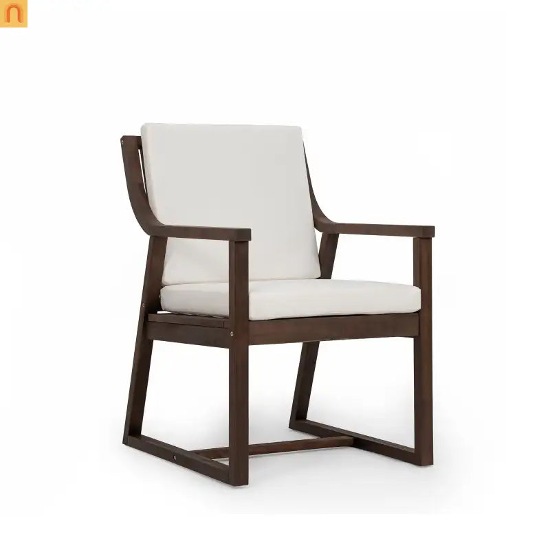 Outdoor Dining Chair Acacia Wood Mocha Set of 2