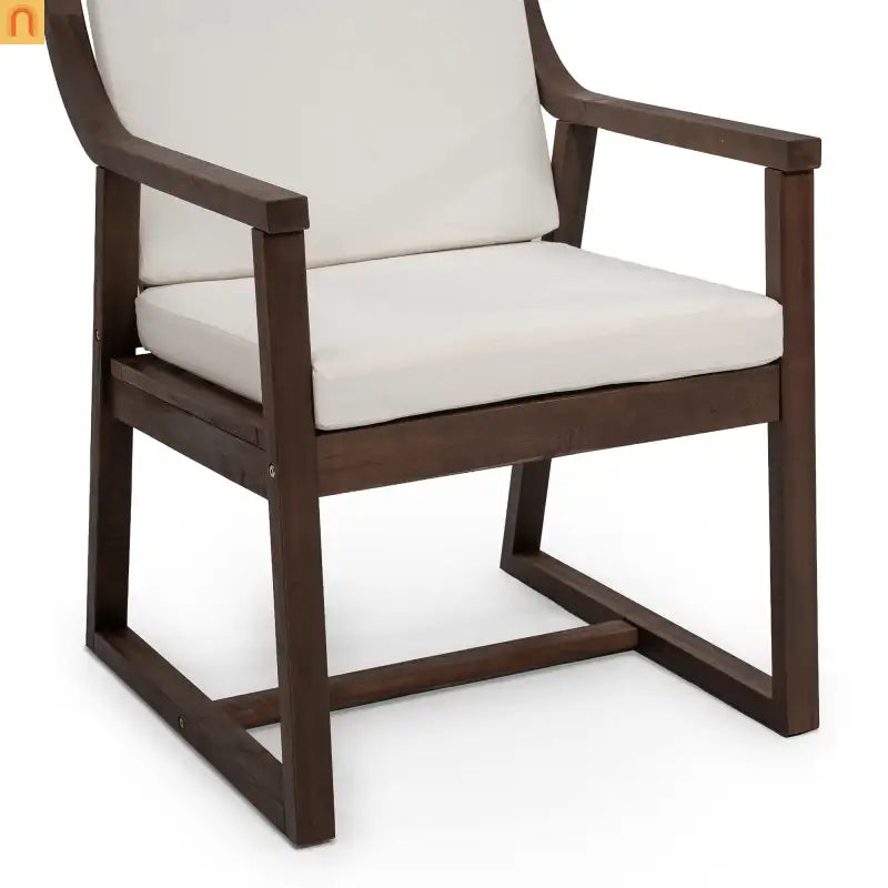 Outdoor Dining Chair Acacia Wood Mocha Set of 2