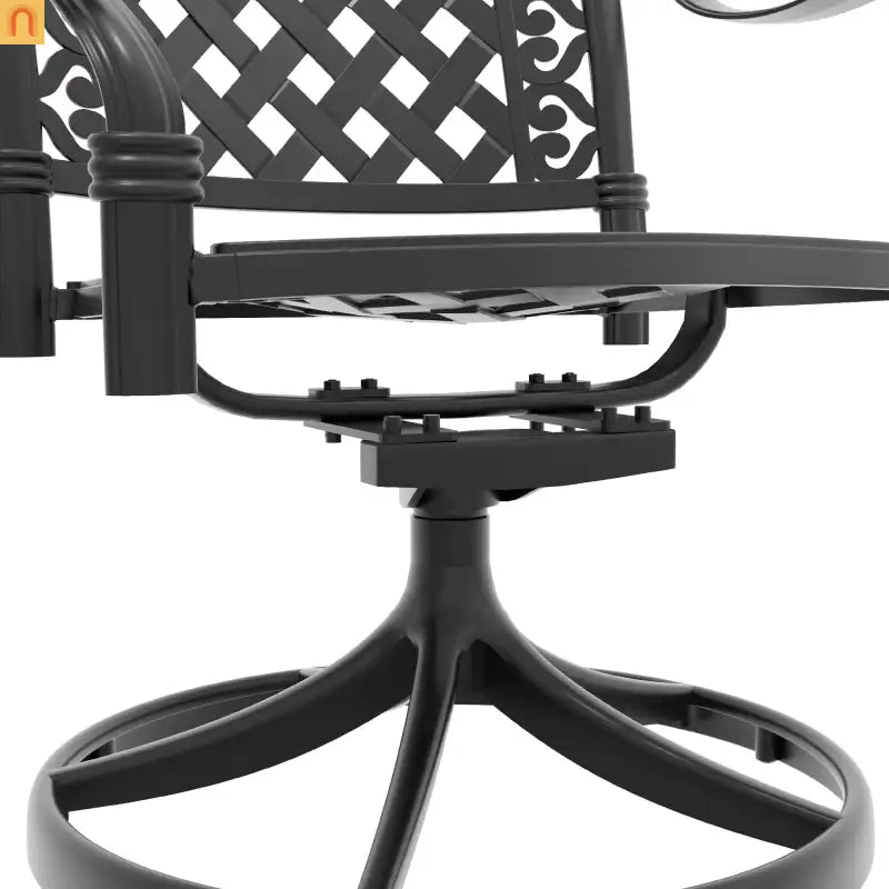 3 Piece Outdoor Dining Set 39" Cast Aluminum Table
