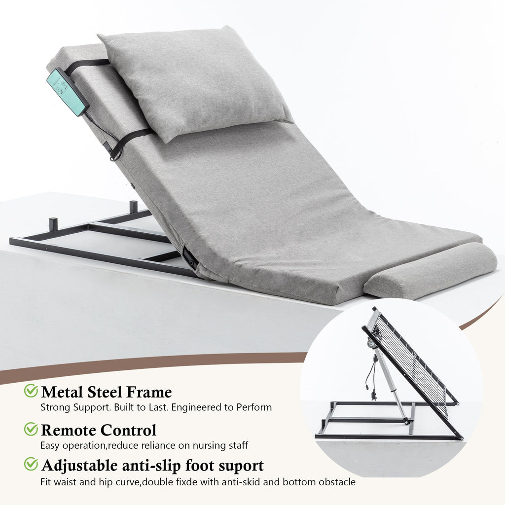 Bed Backrest Electric Adjustable 4-68 Degree Remote Washable 300 LB 47 In