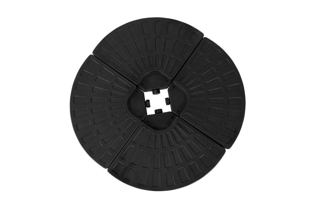 Patio Umbrella Base Fillable 4 Plate PE Black 42 LB Each Water Sand