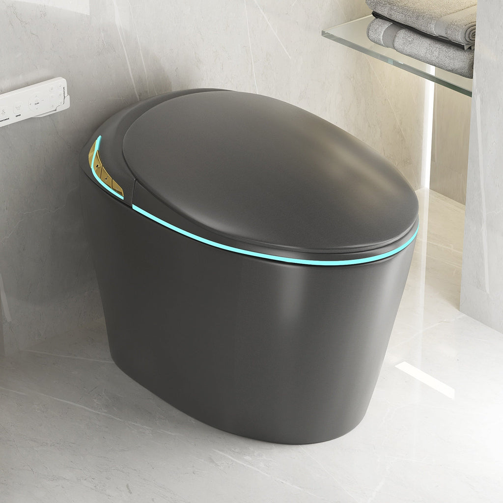 Unique Smart Toile with Built-in Bidet, Auto Open/Close Seat, Foot Sensor, LE...