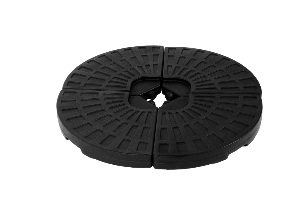 Patio Umbrella Base Fillable 4 Plate PE Black 42 LB Each Water Sand