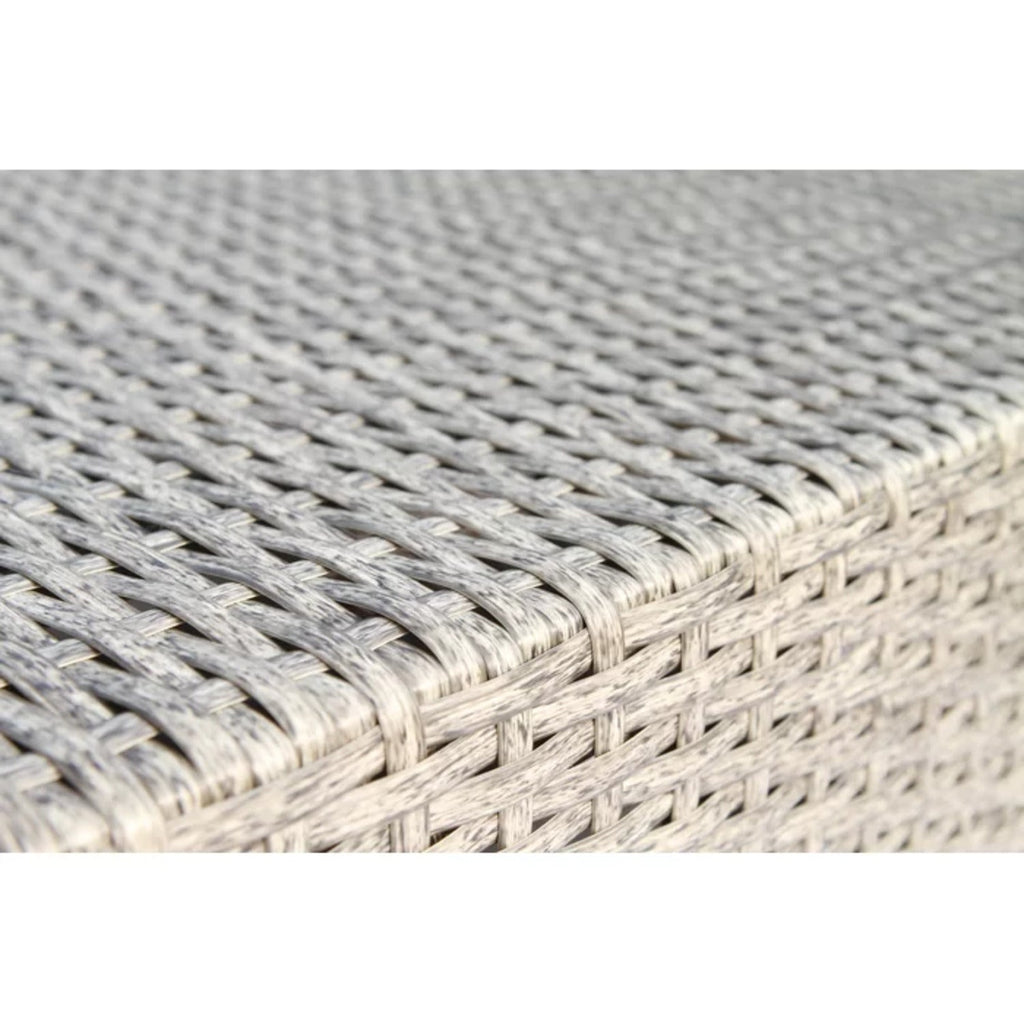 Outdoor Chair Wedge Coastal Wicker Aluminum Gray 33 In 300 LB