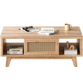 Coffee Table, Mid Century Living Room Tables with Storage, Modern Square with