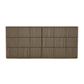 Dresser Modern 6-Drawer Walnut Gold MDF Sculpted Fronts Metal Handles 72 In