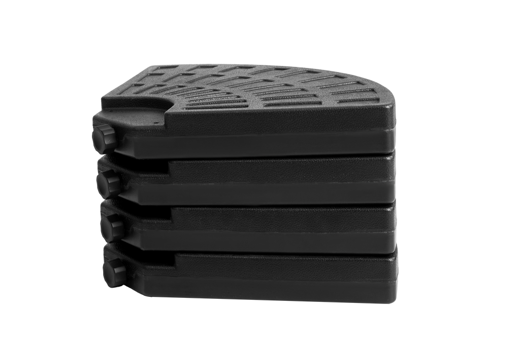 Patio Umbrella Base Fillable 4 Plate PE Black 42 LB Each Water Sand