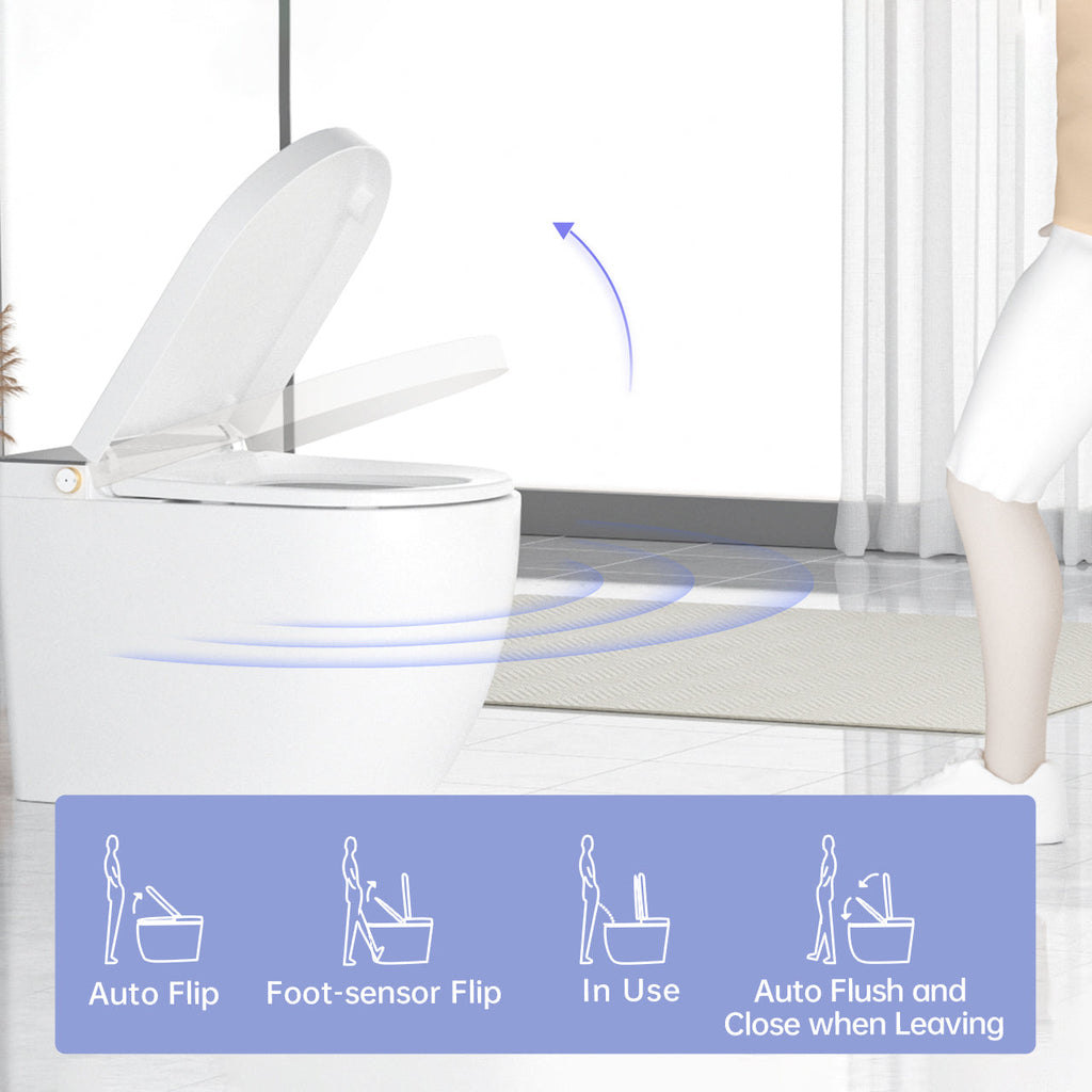 Modern integrated Smart toilet, Auto Open/Close lid, temperature heating seat...