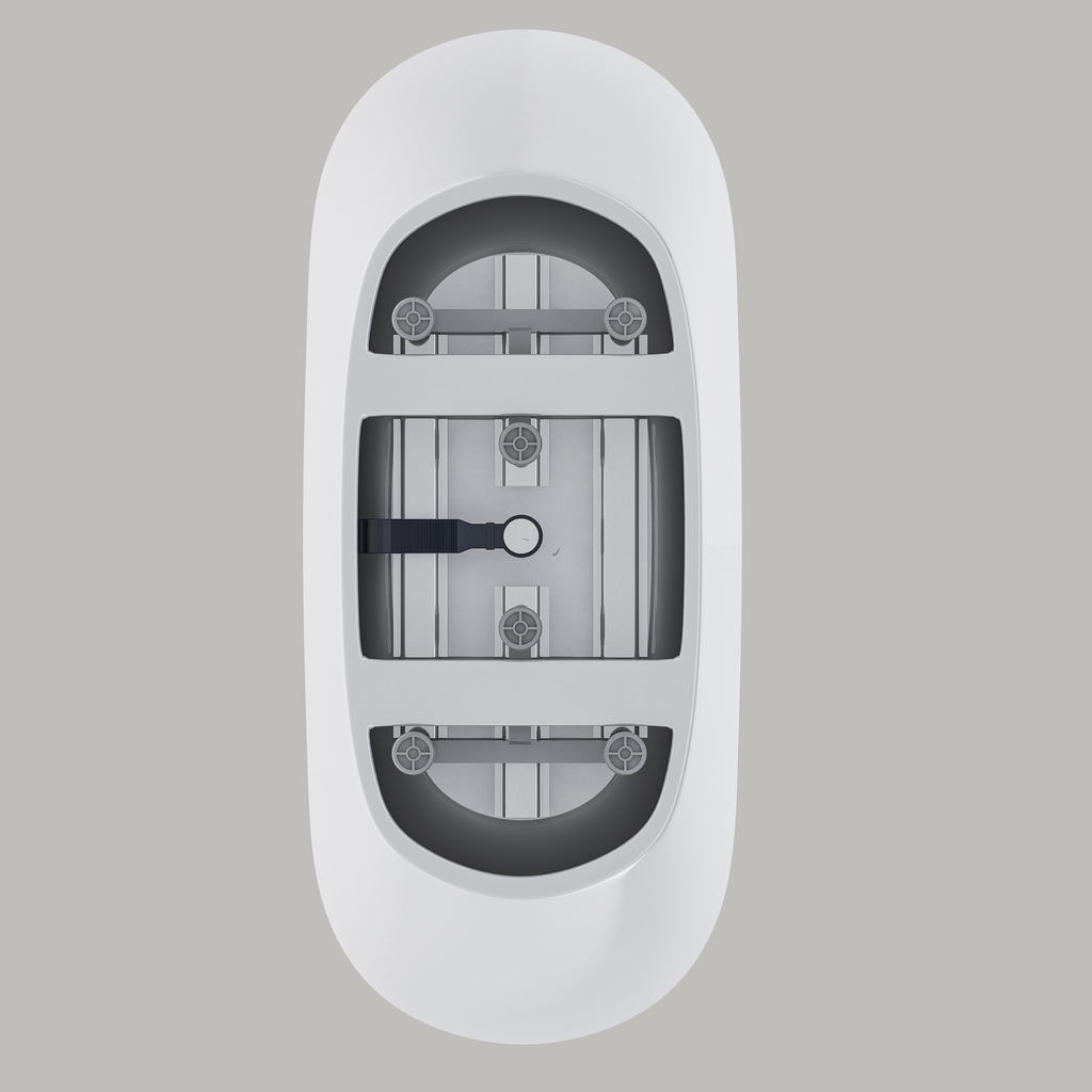 Modern Acrylic Freestanding Tub, Gloss White, Chrome Overflow and Pop-Up Drain