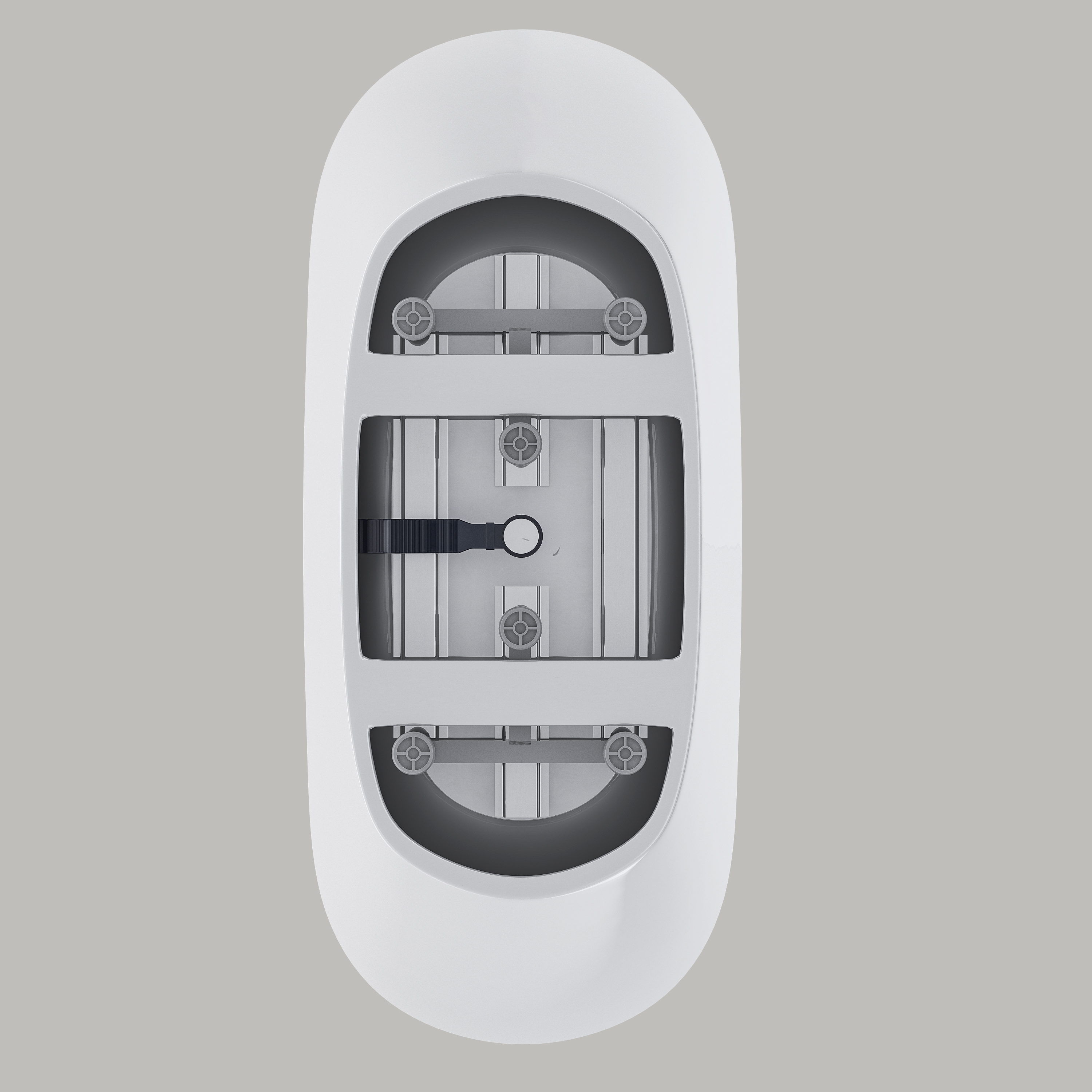 Modern Acrylic Freestanding Tub, Gloss White, Chrome Overflow and Pop-Up Drain