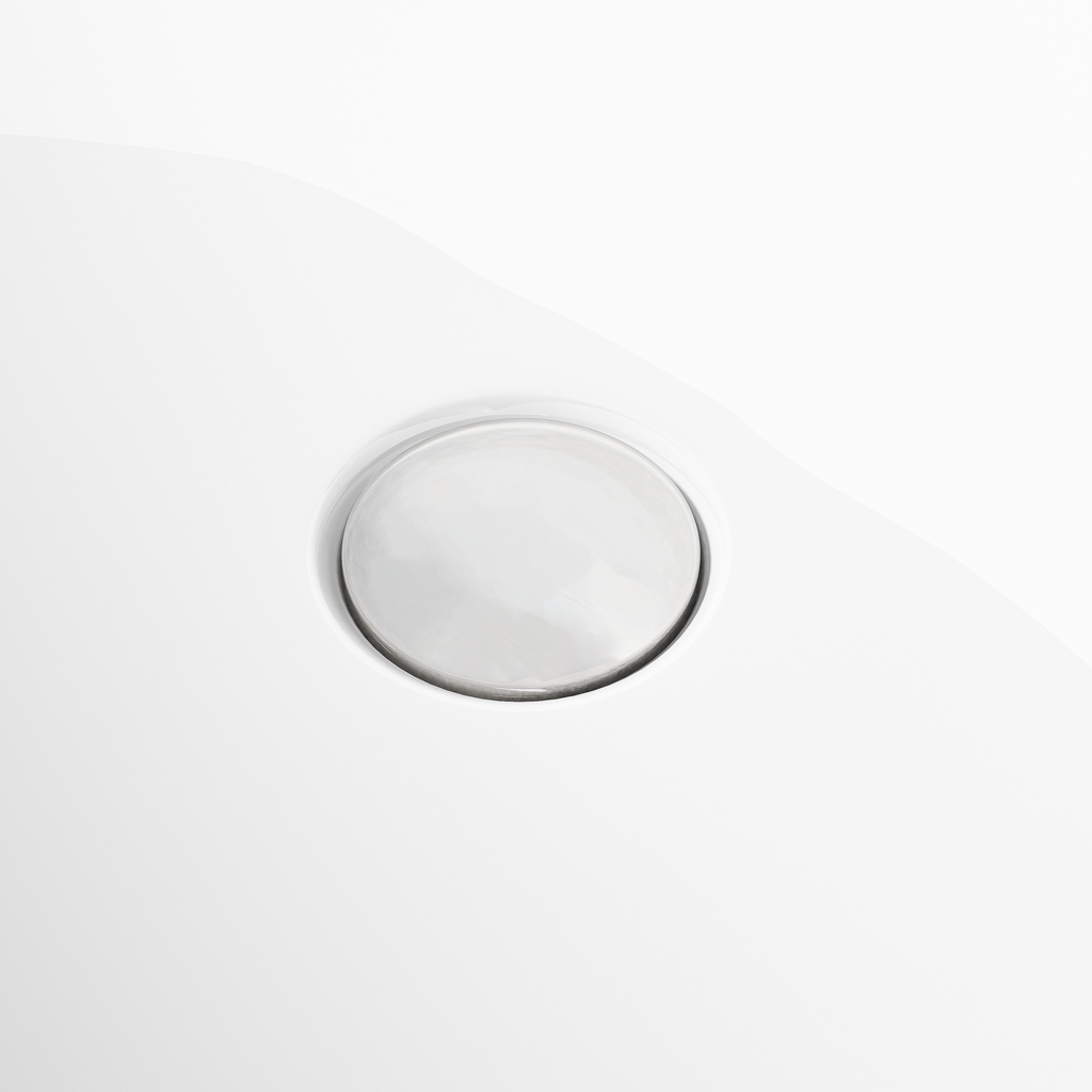 47in Gloss White Acrylic Freestanding Oval Bathtub, Chrome Overflow and Drain