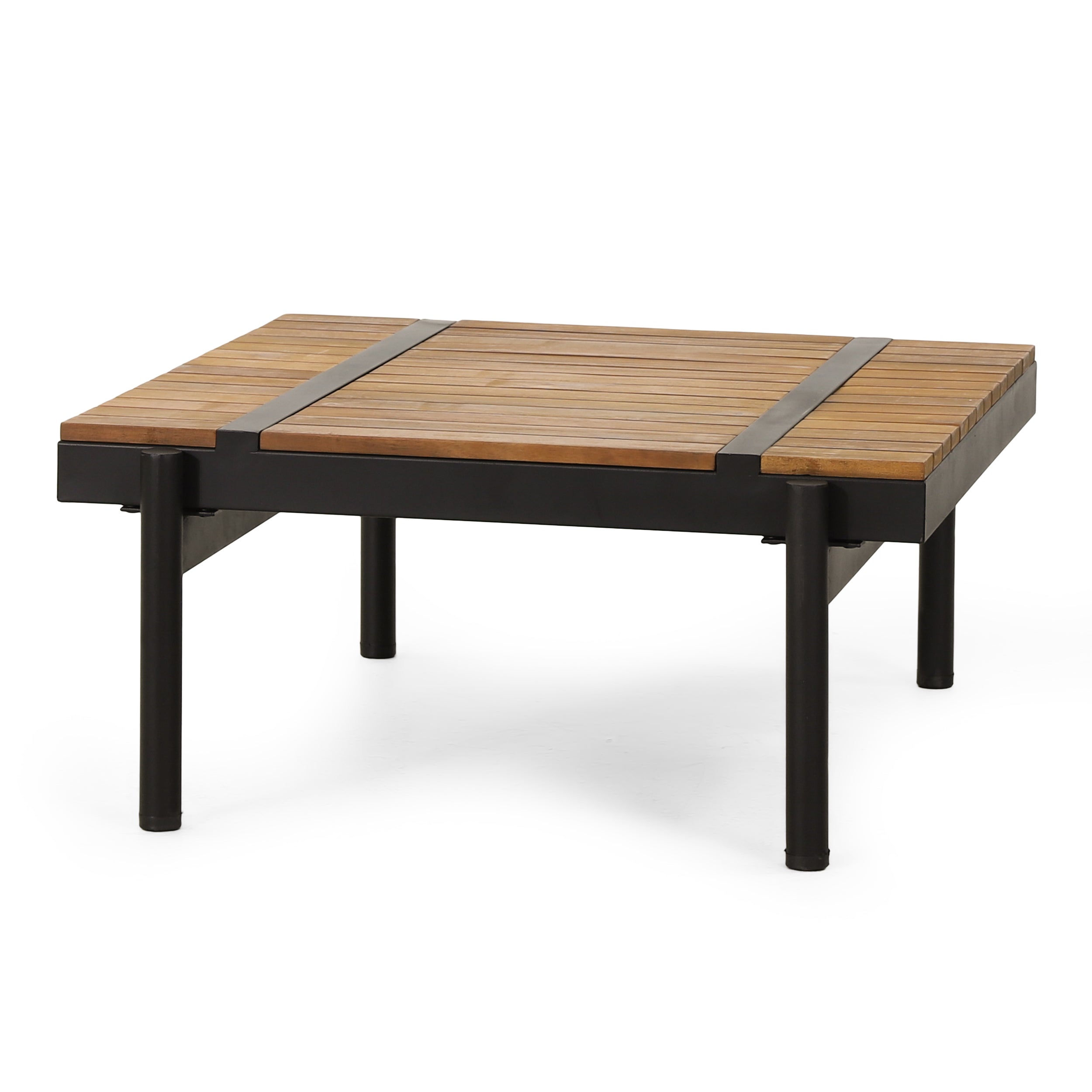 Outdoor Sectional Set Acacia Wood 4 Piece Seats 5