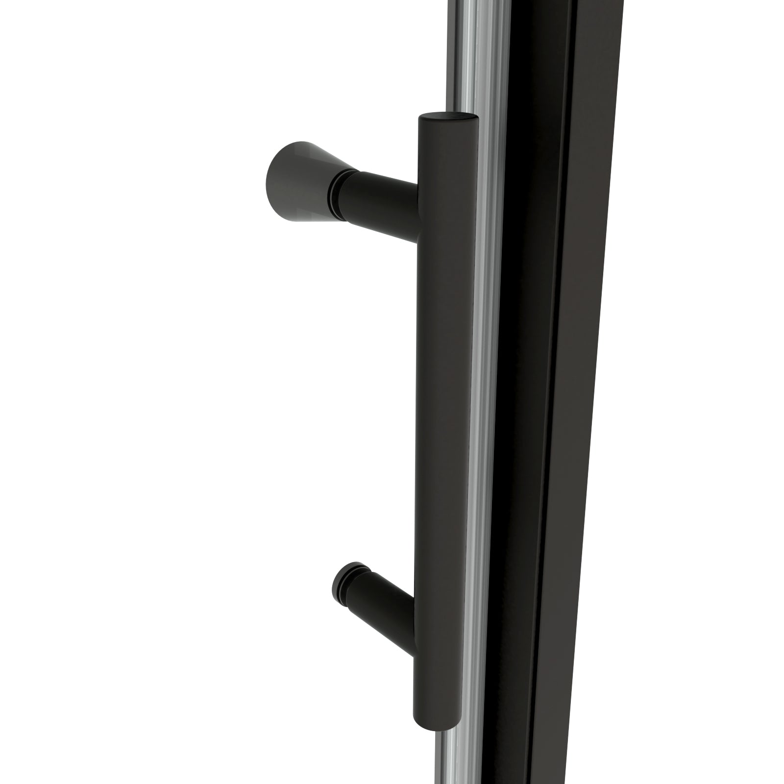 56-60in W x 71in H Pivot Swing Glass Shower Door, Matte Black, 6mm Clear SGCC