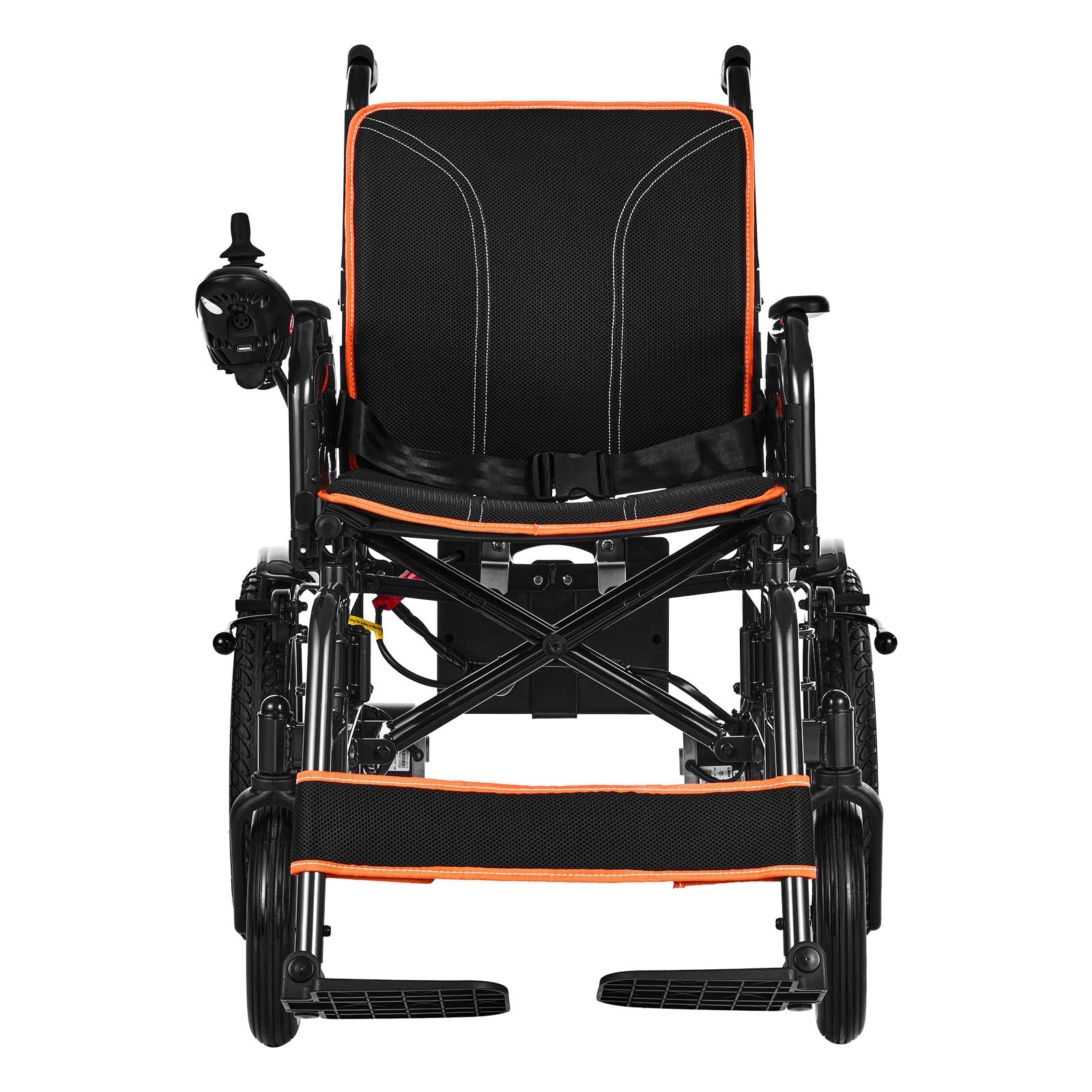 Wheelchair Electric Foldable Carbon Steel 265 LB 13 Mile Range 42x27x38 In