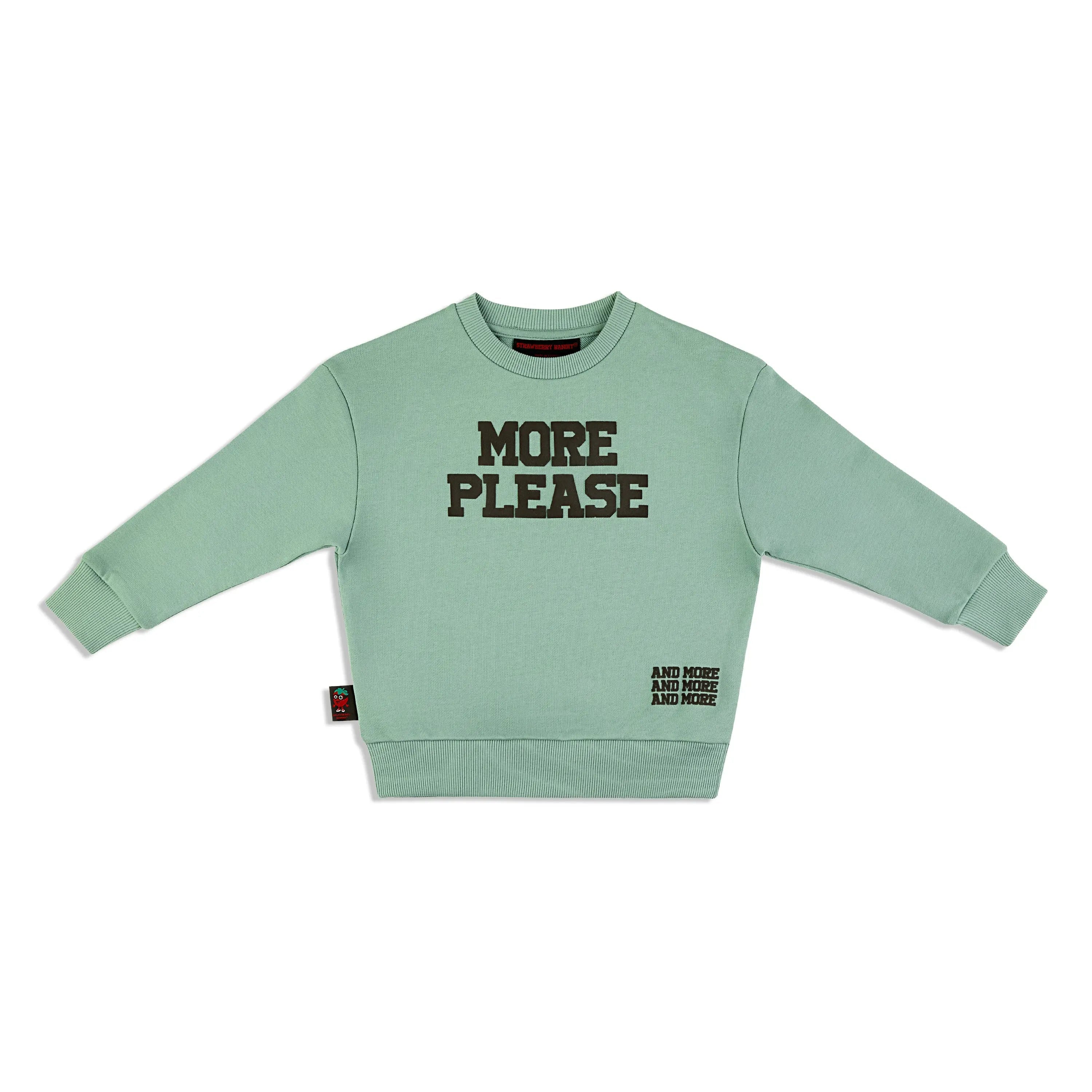 MORE PLEASE 400 GSM Cotton Crewneck | Green Bay