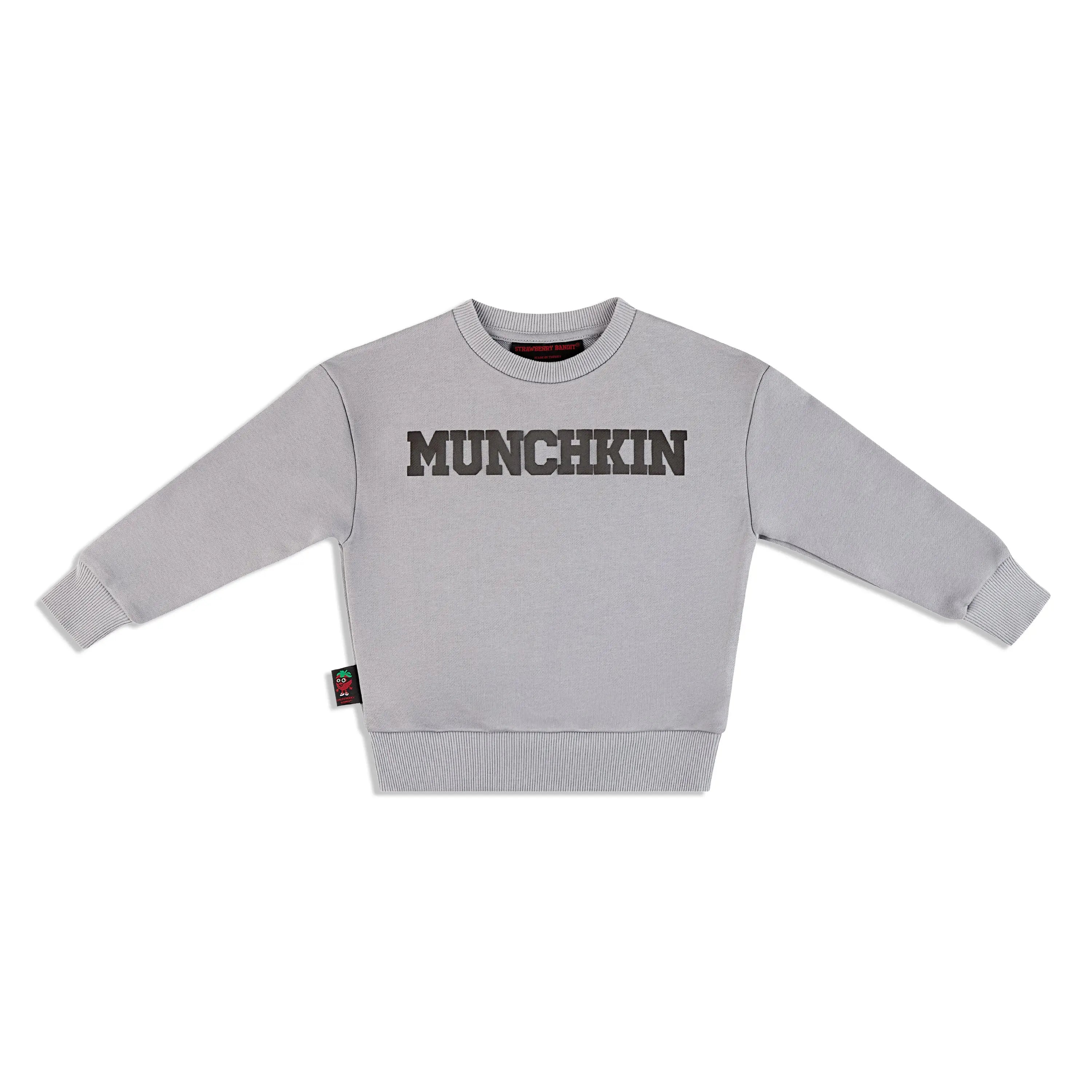 MUNCHKIN 400 GSM Cotton Crewneck | Sharkskin - Anthracite Edition