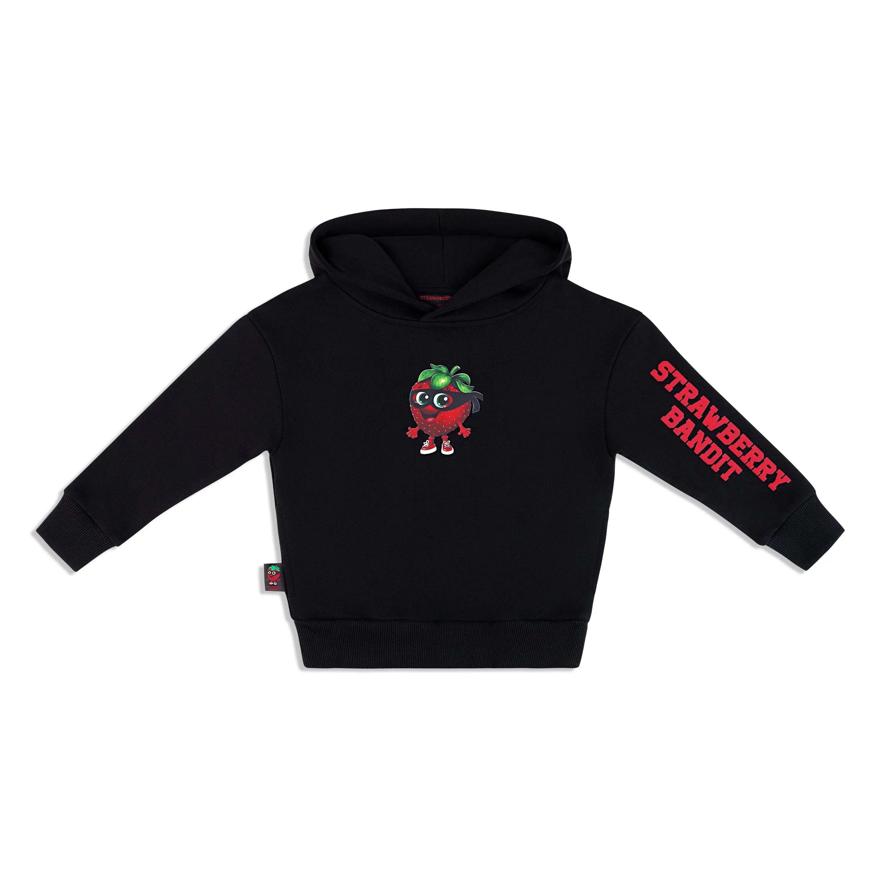 STRAWBERRY BANDIT Hoodie 400 GSM Cotton | Midnight Black