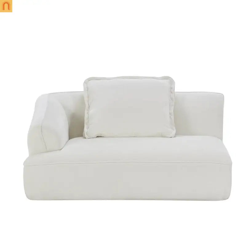 Sectional Sofa L-Shape Deep Seat Polyester Beige 4 Seat 121 In