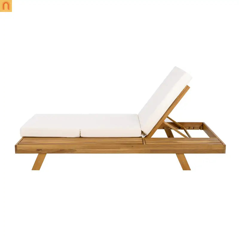 Chaise Lounge Acacia Wood Teak 79" 4-Position