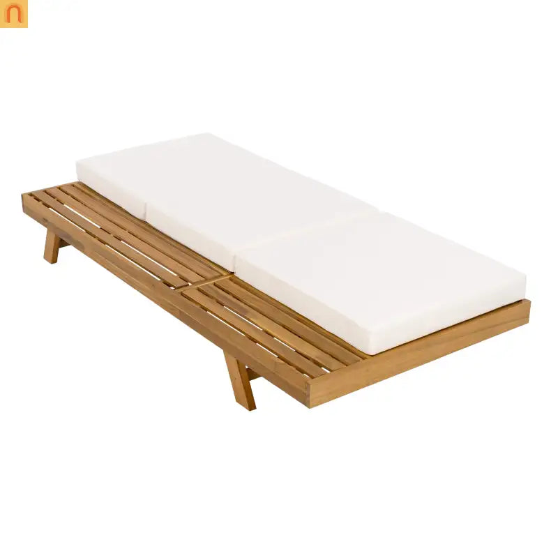 Chaise Lounge Acacia Wood Teak 79" 4-Position