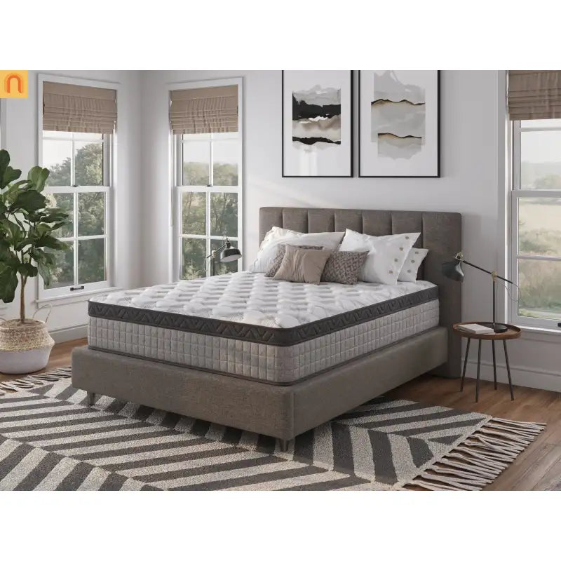 Mattress Hybrid Cooling Gel Memory Foam Gray Full 12in USA