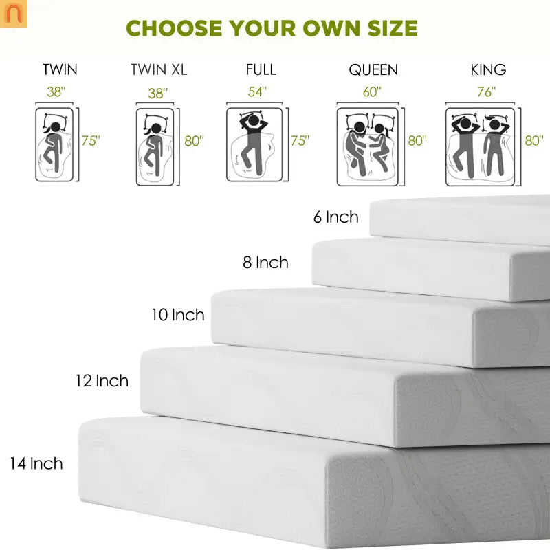 Mattress Memory Foam Gel Infused White Full 10in Washable Cover