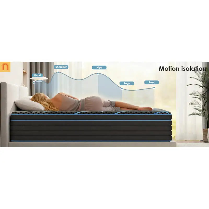 Mattress Hybrid Pocket Spring Memory Foam 10in King Medium Firm
