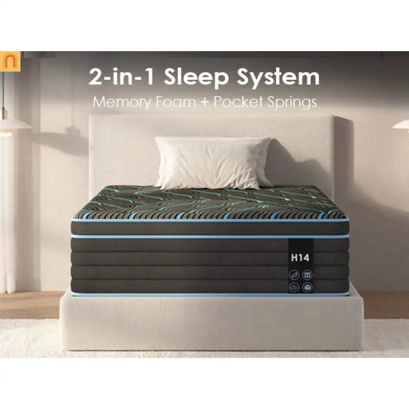 Mattress Hybrid Pocket Spring Memory Foam 10in King Medium Firm