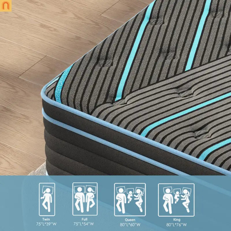 Mattress Hybrid Pocket Spring Memory Foam 10in King Medium Firm