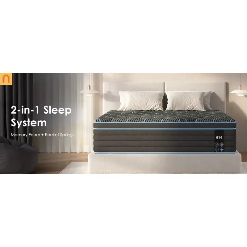 Mattress Hybrid Pocket Spring Memory Foam 10in King Medium Firm