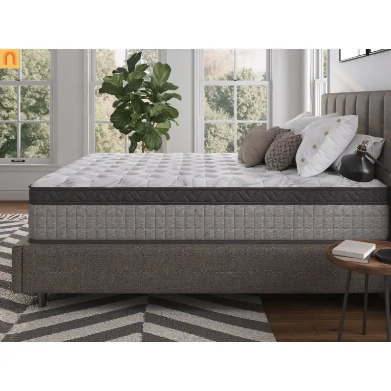 Mattress Hybrid Cooling Gel Memory Foam Gray Twin 12in USA