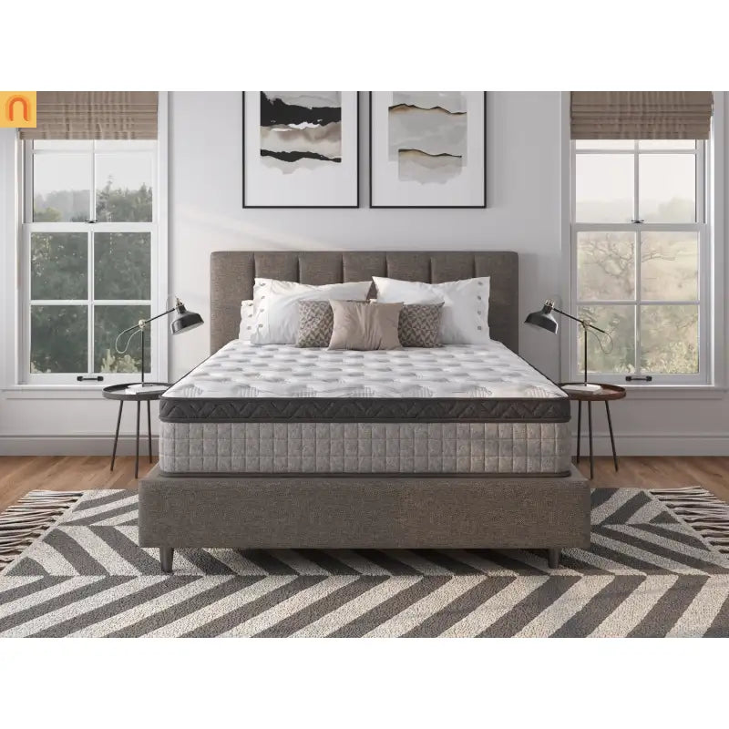 Mattress Hybrid Cooling Gel Memory Foam Gray Twin 12in USA
