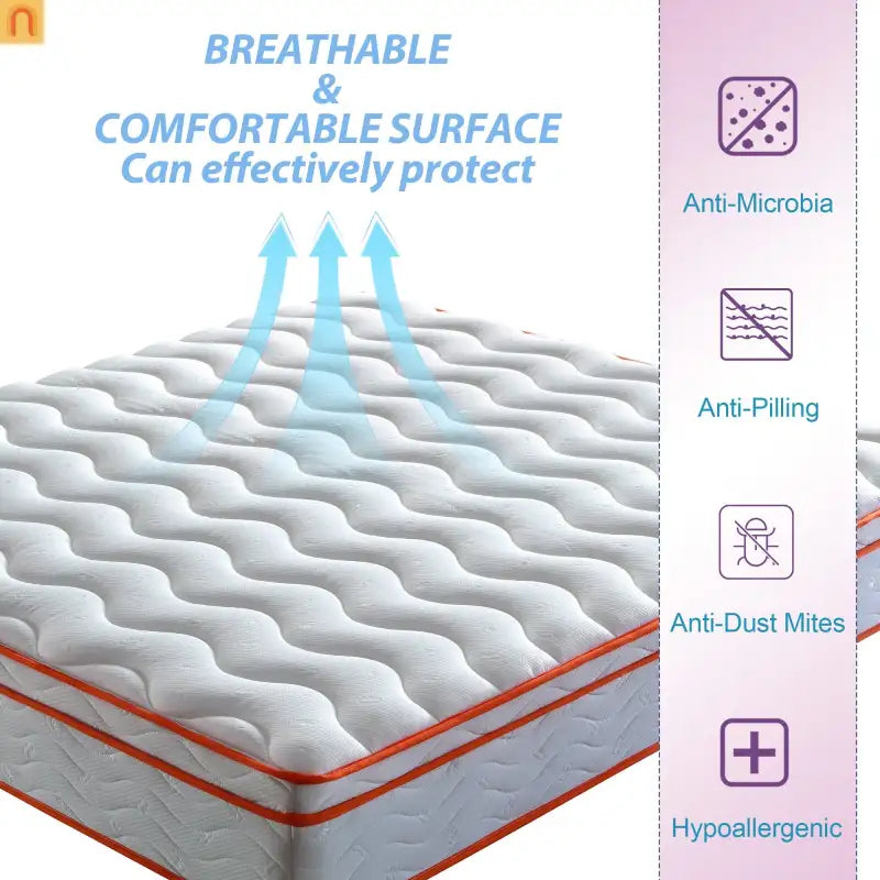 Mattress Hybrid Euro Top Memory Foam Pocket Spring 12in King
