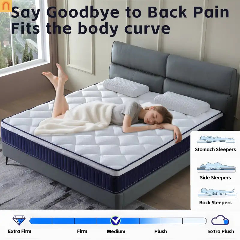 Mattress Hybrid Memory Foam Pocket Springs Full 10in Medium Firm